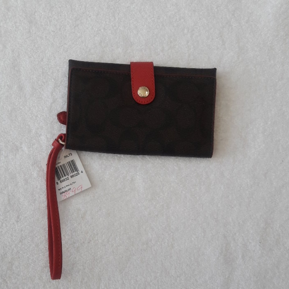 Coach Signature Phone Clutch